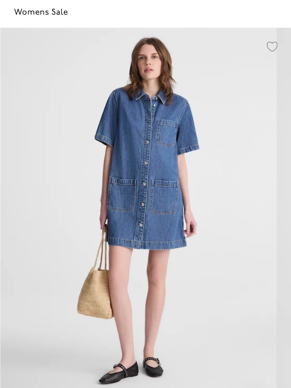 Madewell NWT Airy Denim Boxy Mini Shirtdress size small